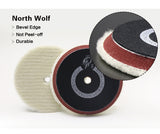Northwolf 5 INCH Short Nap Wool Pad with Foam (Polishing Pad - 8mm) (HI-516SNPWP)