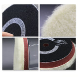 Northwolf 5 INCH Short Nap Wool Pad with Foam (Cutting Pad - 12mm) (HI-516SNCWP)